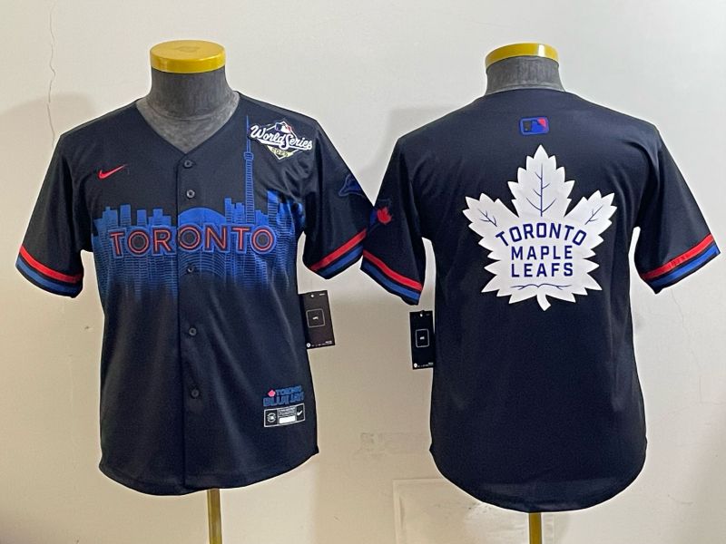 Youth 2025 Toronto Blue Jays Blank black Joint Name Nike MLB Jersey 010